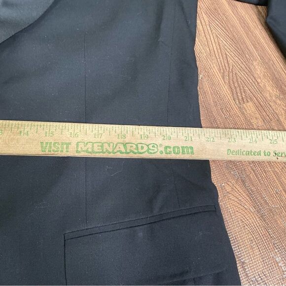 Burberrys Mens Blazer Jacket Black Wool One Button Tuxedo Wedding Sport Coat 44L - Picture 7 of 13